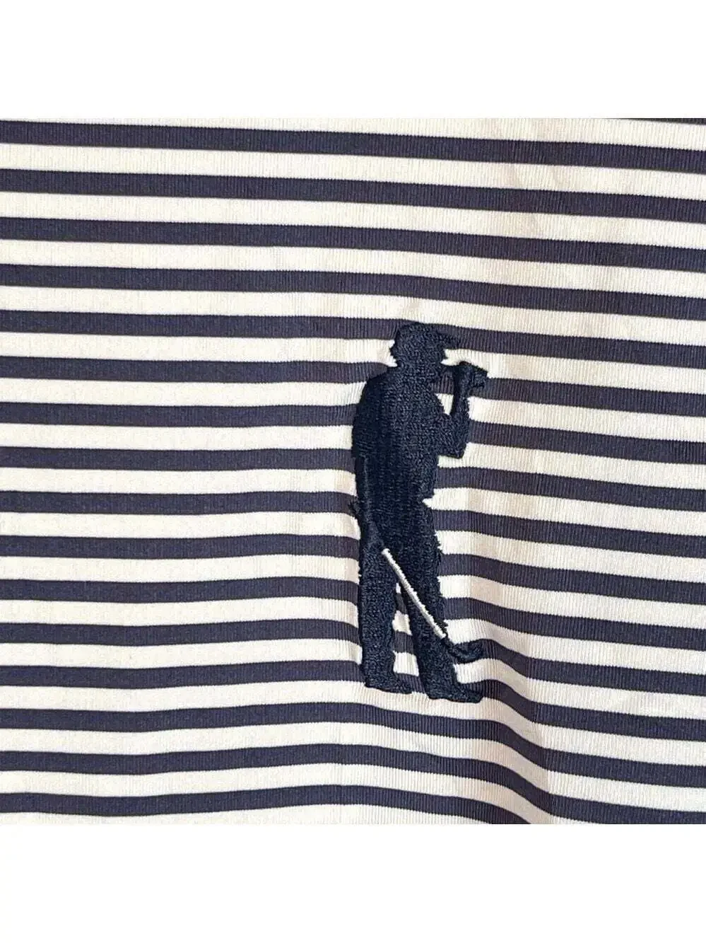 U Suck At Golf Polo Shirt Mens size XL Blue Striped Short Sleeve Preppy Office